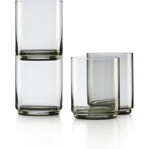 imageLenox 894462 Tuscany Classics Stackable 4Piece Tall Glasses Blue 14 ozTall Glasses  Set of 4  Smoke