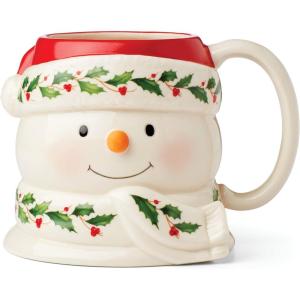 imageLenox 895044 Holiday Santa Mug Multicolor 16 oz Christmas DrinkwareSnowman Mug