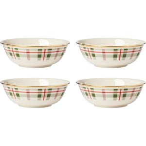 imageLenox Holiday Plaid Dinner Plates Set of 4 602 Red ampamp GreenAllPurpose Bowls  Set of 4