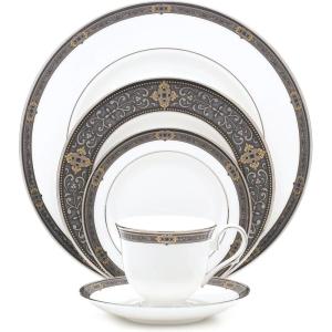 imageLenox Vintage Jewel 5 Piece Boxed Set White Dinnerware5Piece Place Setting