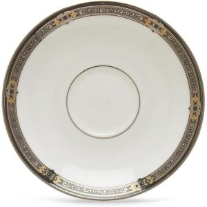 imageLenox Vintage Jewel 5 Piece Boxed Set White DinnerwareTea Saucer