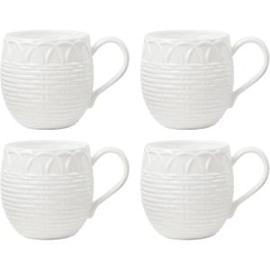 imageLenox Wicker Creek 12Piece Dinnerware Set 1429WhiteMugs  Set of 4
