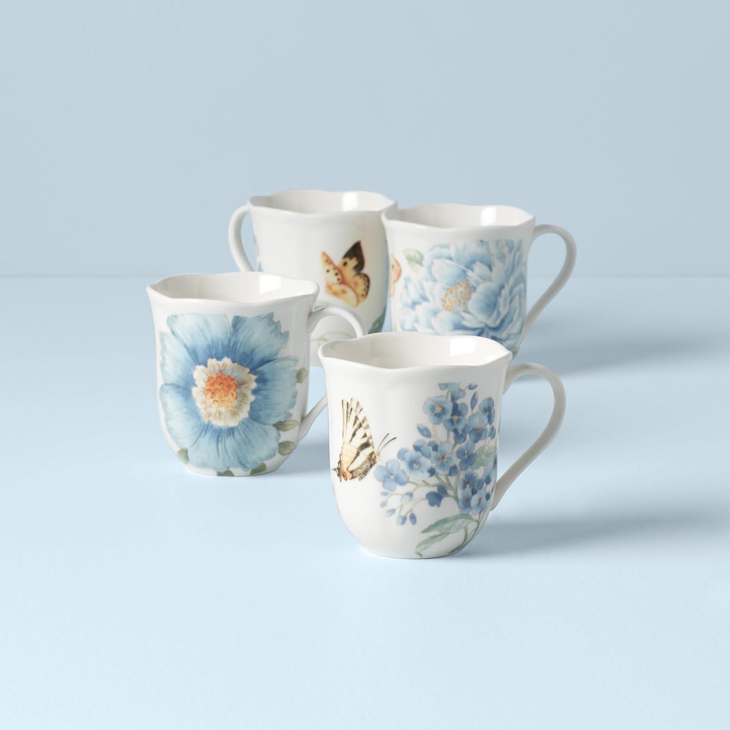 imageLenox 833421 Butterfly Meadow Blue 4Piece Place SettingMugs  Set of 4