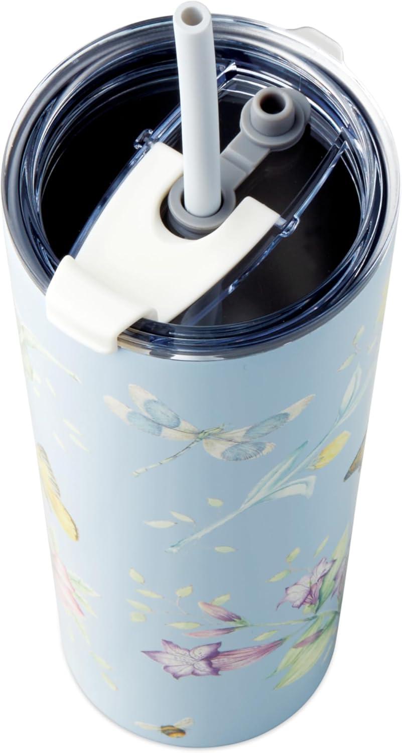 imageLenox 895743 Butterfly Meadow Light Blue Insulated Water BottleBlue