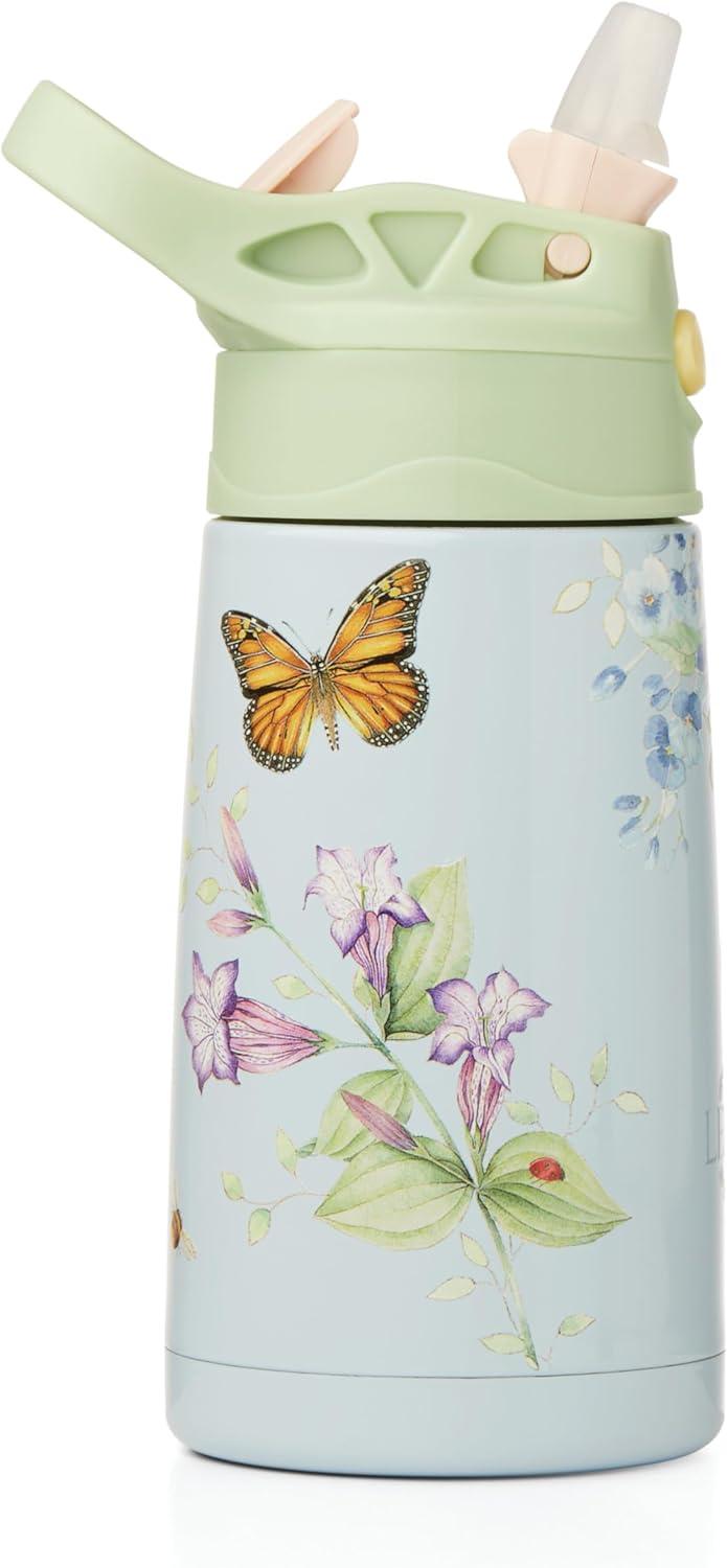 imageLenox 895743 Butterfly Meadow Light Blue Insulated Water BottleBlue