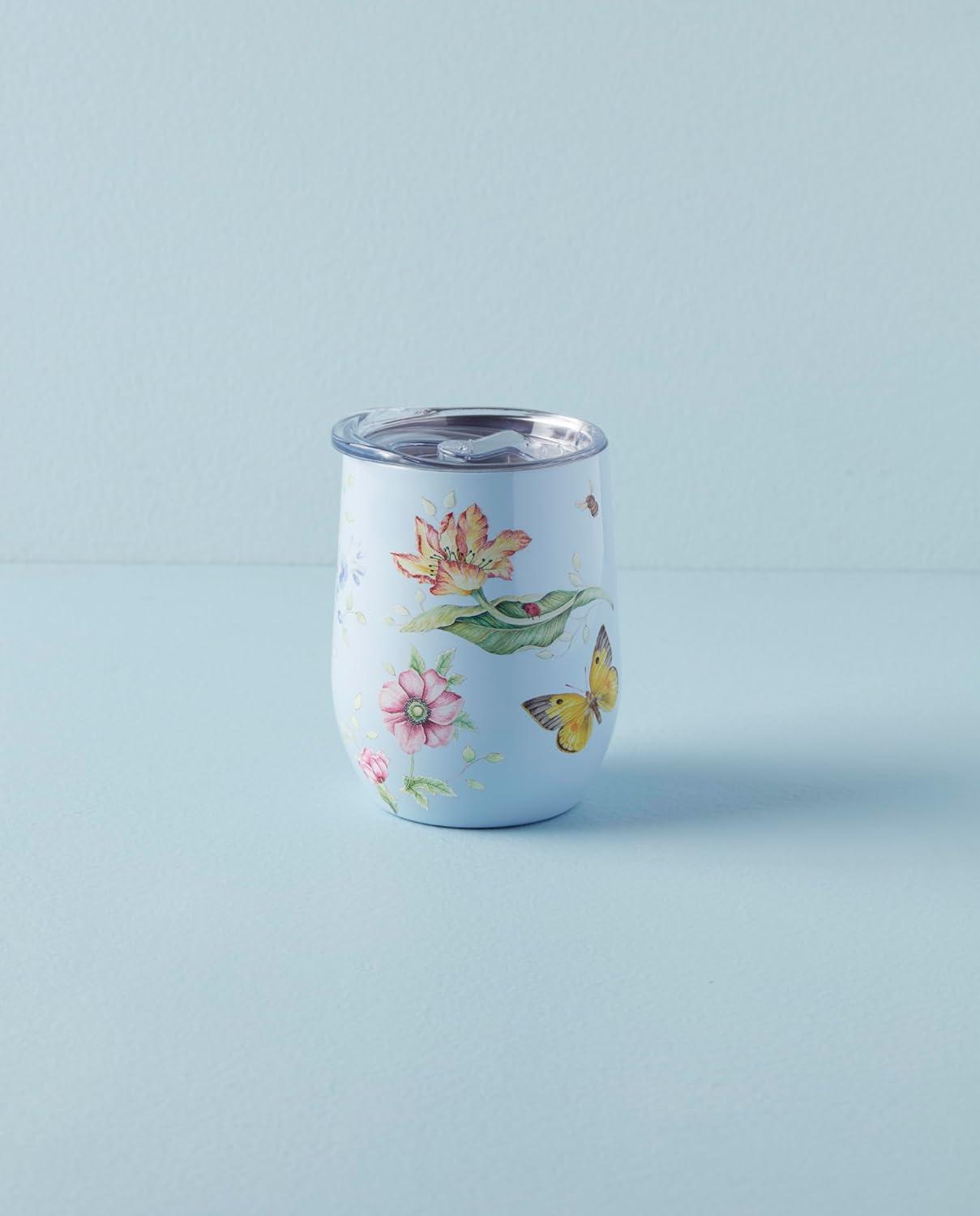 imageLenox 895743 Butterfly Meadow Light Blue Insulated Water BottleBlue