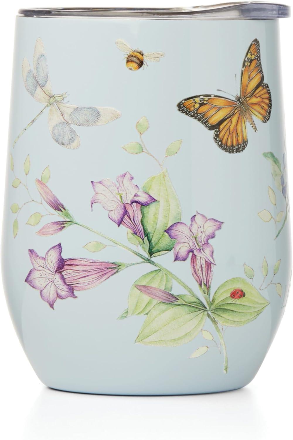 imageLenox 895743 Butterfly Meadow Light Blue Insulated Water BottleBlue