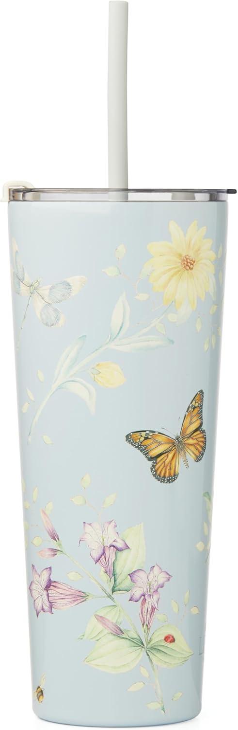 imageLenox 895743 Butterfly Meadow Light Blue Insulated Water BottleBlue