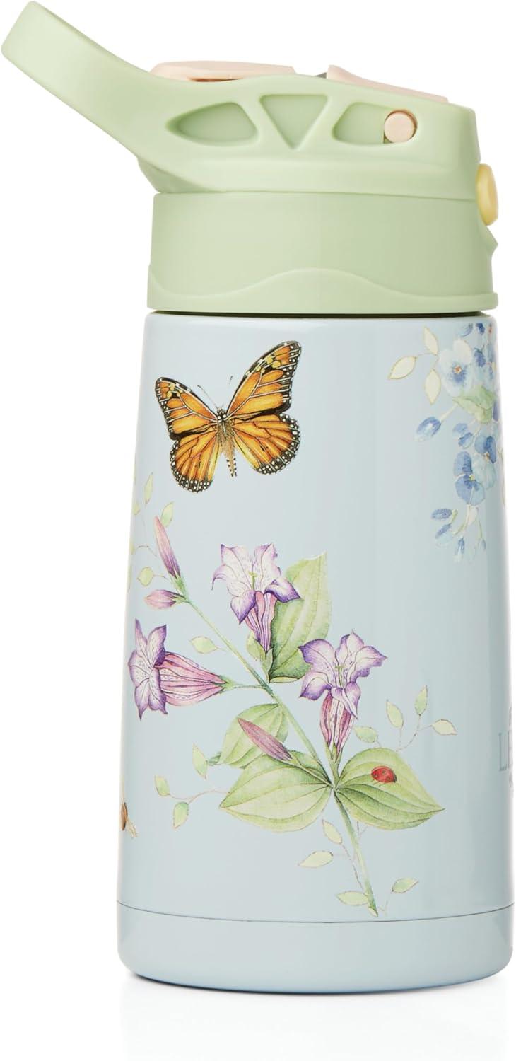 imageLenox 895743 Butterfly Meadow Light Blue Insulated Water BottleBlue
