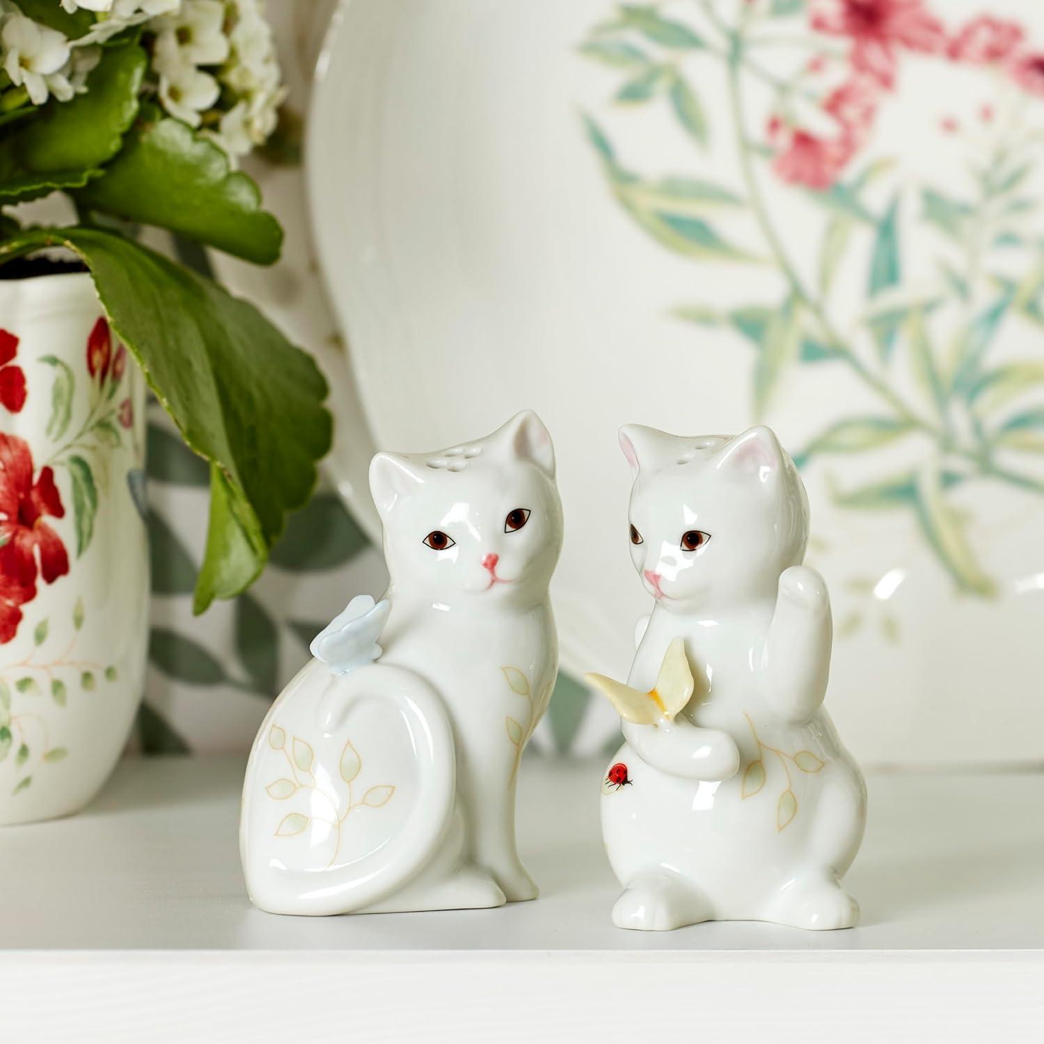 imageLenox Butterfly Meadow Figural Kitten Salt and Pepper Set