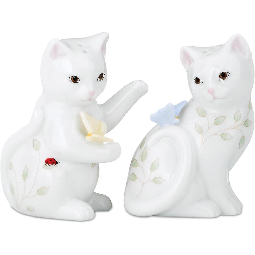 imageLenox Butterfly Meadow Figural Kitten Salt and Pepper Set