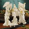 imageLenox 806053 Holiday 7Piece Mini Nativity Set 4Inch 7 Count Christmas DecorFloral