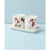 imageLenox 895241 Butterfly Meadow 3Piece Herb Pots ampamp Tray Set