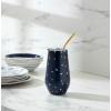 imageLenox 895732 Blue Bay Dot Pattern Stainless Steel Wine Tumbler With StrawDot