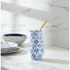 imageLenox 895732 Blue Bay Dot Pattern Stainless Steel Wine Tumbler With StrawIkat