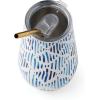 imageLenox 895732 Blue Bay Dot Pattern Stainless Steel Wine Tumbler With StrawIkat