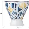 imageLenox 895732 Blue Bay Dot Pattern Stainless Steel Wine Tumbler With StrawIkat
