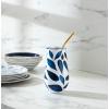 imageLenox 895732 Blue Bay Dot Pattern Stainless Steel Wine Tumbler With StrawLeaf