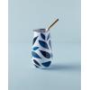 imageLenox 895732 Blue Bay Dot Pattern Stainless Steel Wine Tumbler With StrawLeaf