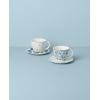imageLenox Blue Bay 4Piece Teacup ampamp Saucer Set 209 White209