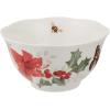 imageLenox Butterfly Meadow Holiday 4Piece Mug Set 240 LB Red ampamp GreenRice Bowls  Set of 6