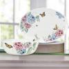 imageLenox Butterfly Meadow Hydrangea Large Oval Platter White Serving Bowl
