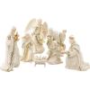 imageLenox 806053 Holiday 7Piece Mini Nativity Set 4Inch 7 Count Christmas DecorFloral