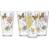 imageLenox 866239 Butterfly Meadow Melamine Acrylic 4Piece Highball Set 20 oz Acrylic NOT GLASS4 Count Pack of 1