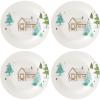 imageLenox 890753 Balsam Lane 4Piece Tidbit Plate Set Christmas Drinkware Holiday Hosting