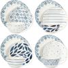 imageLenox 895681 Blue Bay White 24Piece Dinnerware Set12Piece Dinnerware Set Dessert  Ikat