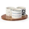 imageLenox Blue Bay 4Piece Snack Bowl ampamp Tray Set 210 LB