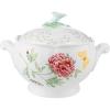 imageLenox Butterfly Meadow Round Covered Casserole 2 piece white body 