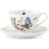imageLenox Porcelain Meadow Cup and Saucer 13 LB Blue Butterfly2 Piece Set
