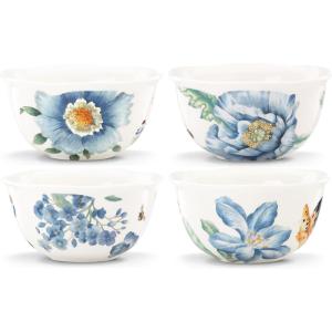 imageLenox 833421 Butterfly Meadow Blue 4Piece Place SettingDessert Bowls  Set of 4