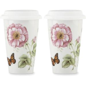 imageLenox 857699 Butterfly Meadow Ice Cream BowlIvoryTravel Mug  Set of 2