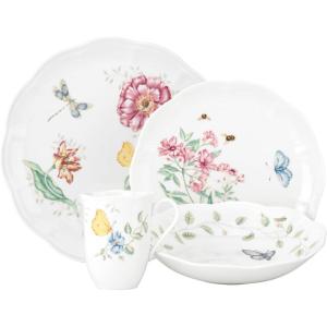 imageLenox 857702 Butterfly Meadow Soup Bowl4Piece Place Setting