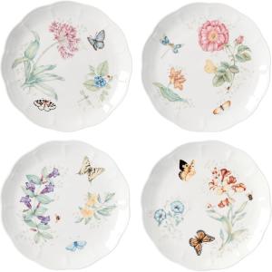 imageLenox 857702 Butterfly Meadow Soup BowlDinner Plates  Set of 4