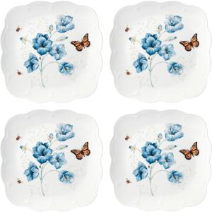 imageLenox 857702 Butterfly Meadow Soup BowlSquare Dinner Plates  Set of 4