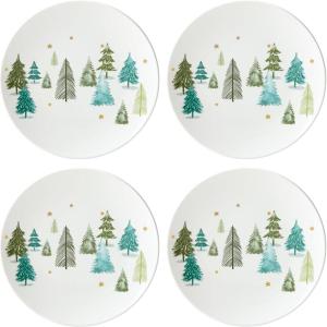 imageLenox 880066 Balsam Lane 4Piece Accent Plate Set Christmas Drinkware Holiday Hosting
