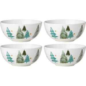 imageLenox 880067 Balsam Lane 4Piece AllPurpose Bowl Set Christmas Drinkware Holiday Hosting