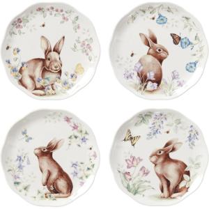 imageLenox 893465 Butterfly Meadow Bunny 4Piece Accent Plate Set Easter Drinkware395 LB
