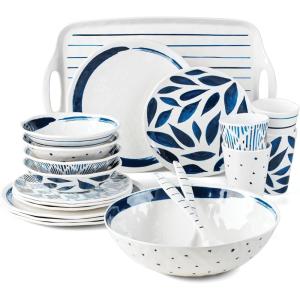 imageLenox 895240 Blue Bay Melamine Assorted Tumblers Set of 4 Lightweight Melamine Material20Piece Dinnerware Set