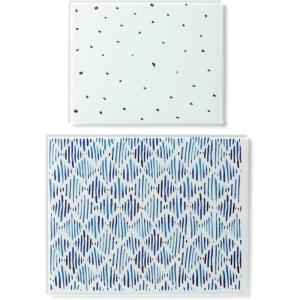 imageLenox 895698 Blue Bay 2Piece Glass Cutting Board Set