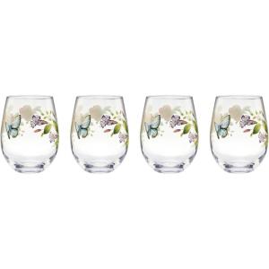 imageLenox 896701 Butterfly Meadow Stemless Wine Glasses Set of 4Stemless Wiine