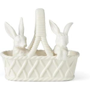 imageLenox 897158 Wicker Creek Bunny Salt ampamp Pepper Set Easter Serveware
