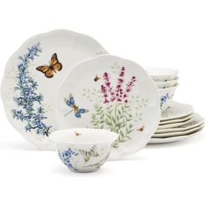 imageLenox 897795 Butterfly Meadow Herbs Pasta Bowls Set Of 412Piece Set