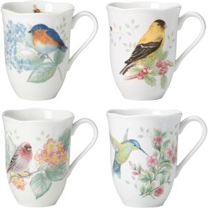 imageLenox Butterfly Meadow Flutter Porcelain Mugs Set of 4 MulticolorMugs  Set of 4