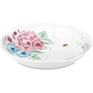 imageLenox Butterfly Meadow Hydrangea Large Oval Platter White Pasta Bowl