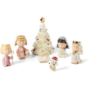 imageLenox Peanuts 7Piece Christmas Pageant Figurines Multicolor