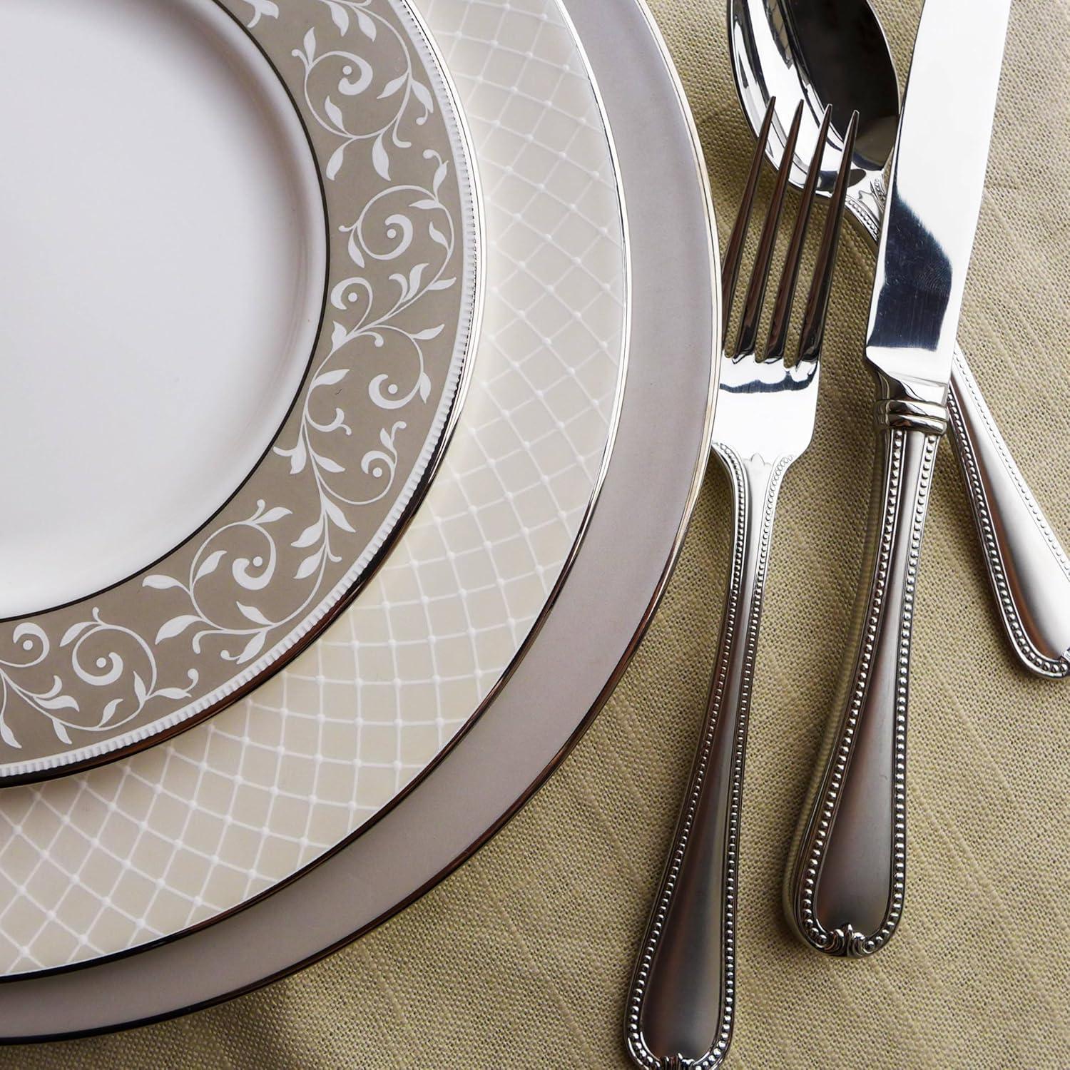 imageLenox 5Piece Vintage Jewel Gold Place Setting  Silver Frosted